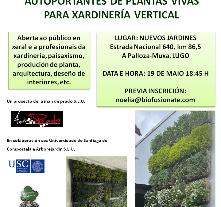 Elaboración sostible de paneis autoportantes de plantas vivas para xardinería vertical
